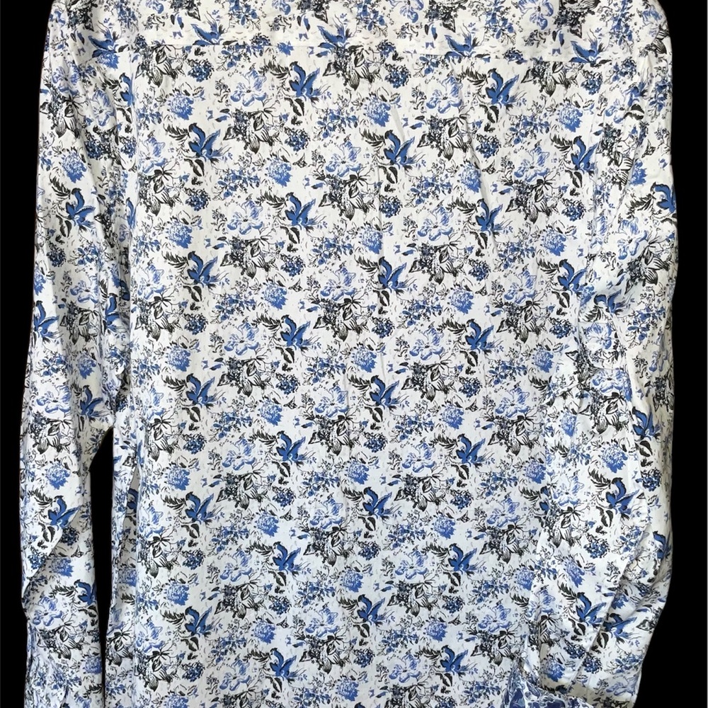 Robert Graham Blue Floral Men's Shirt Large reg fit - Picture 3 of 5